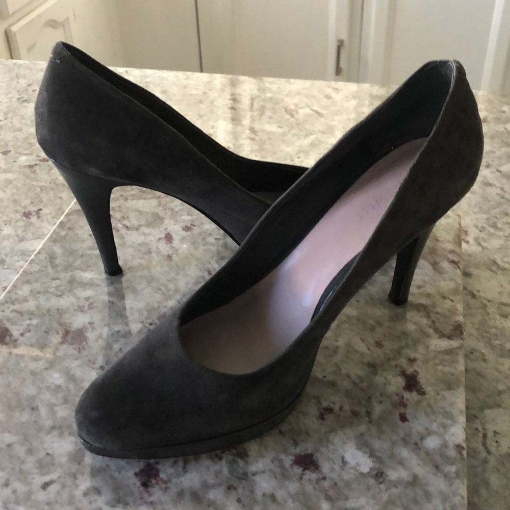 NINE WEST Gray suede shoes Sz 10